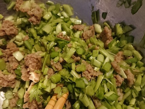 鶏ひき肉とニラのニンニク炒め